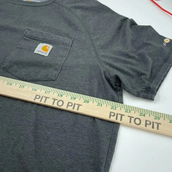 Carhartt short sleeve shirt Mens L Relaxed Fit Gray 1700 - Picture 6 of 8